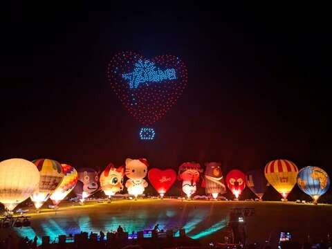 熱氣球光雕音樂會_圖片取自臺東縣政府縣政新聞