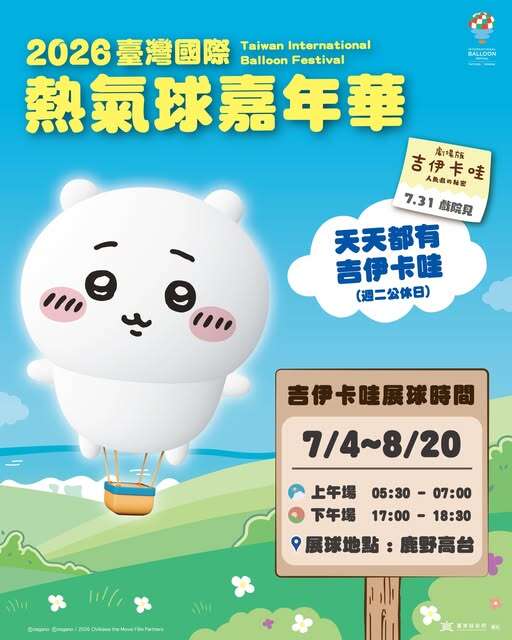 吉伊卡哇展球時間活動海報_圖片來源臺灣國際熱氣球嘉年華臉書