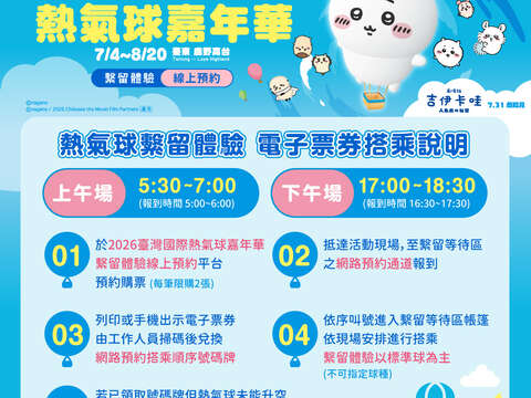 電子票券搭乘說明圖_圖片來源臺灣國際熱氣球嘉年華臉書